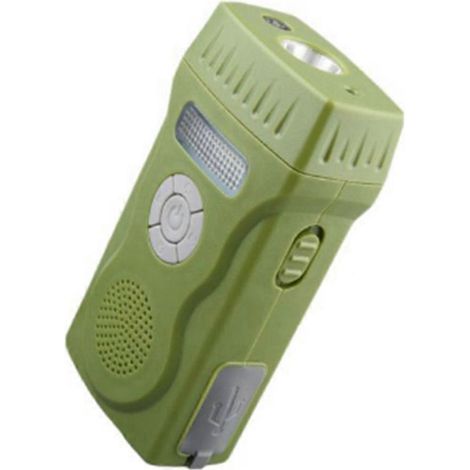 Lampe torche multifonctionnelle à dynamo pour éclairage d'urgence extérieur avec projecteur radio intégré (1/5)