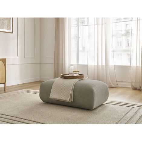 BOBOCHIC - Petit pouf pour canapé modulable SIRIUS tissu texturé Taupe (1/5)