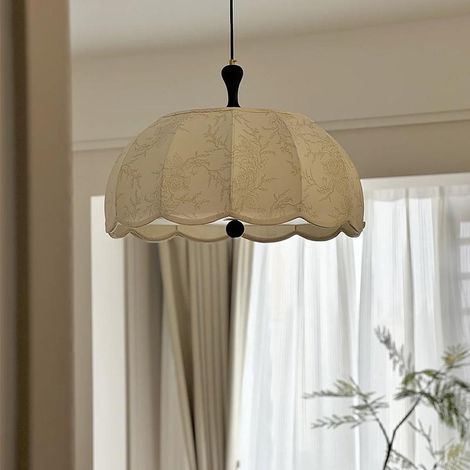 Lustre rétro français, style wabi-sabi, style vintage, lampe de bureau en bois massif à motifs.40cm (1/3)