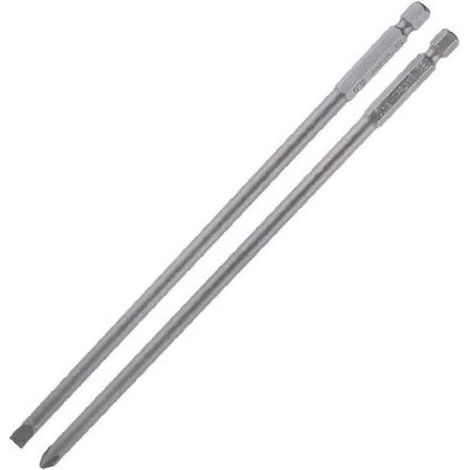 TRADE SHOP - Kit 2 Bits 200mm Gambo 1/4" 6.35mm Punta S2 Magnetica Croce Ph2 Taglio Sl6 57252 - (1/3)