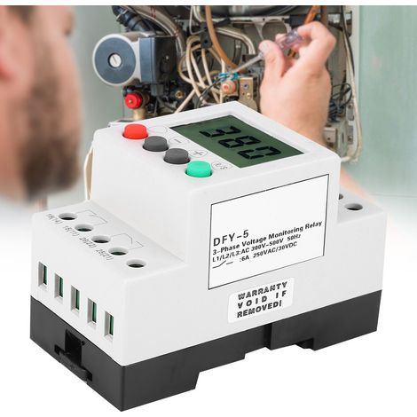 DFY-5 LCD-Display Unterspannungsschutz Phasenfolgeschutz 3-Phasen-Spannungsüberwachungsrelais (1/5)