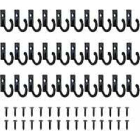 Set mit 30 kleinen Vintage-Haken, Wandhaken für Schlüsselhalter, Hängehaken, Schmuckhaken, Schlüsselhaken für Kleidung, Kleiderhaken mit Schrauben, Wandgarderobe für Badezimmer (1/5)