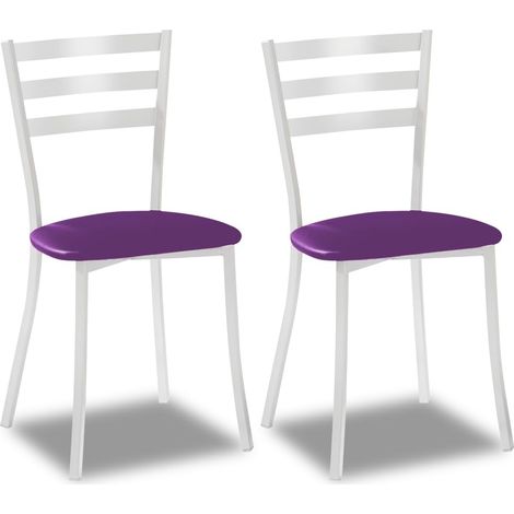 Chaise de Salle à Manger, Aubergine, 39 x 46 x 84 cm (1/5)
