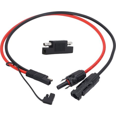 Câble d'extension solaire 10AWG 0.60m avec connecteur PV et bouchon étanche (1/5)