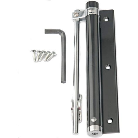 Ferme-porte en aluminium léger, réglable et à ressort, idéal pour une utilisation résidentielle et commerciale. (1/4)