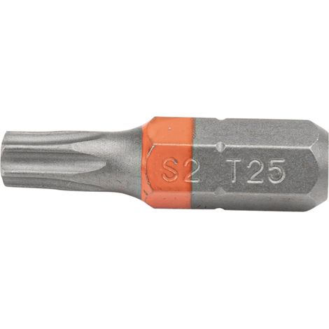 TORX T25 Bit 1/4 Zoll 25 mm S2 10 Stück.