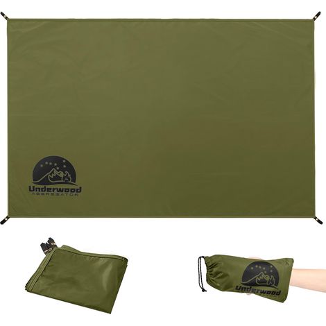 Bâche et Tapis de Sol imperméables Multi-usages – Tapis de Sol Ultra résistant et ultraléger pour Camping, randonnée, Pique-Nique, auvent – Sac de Rangement Inclus (1/5)