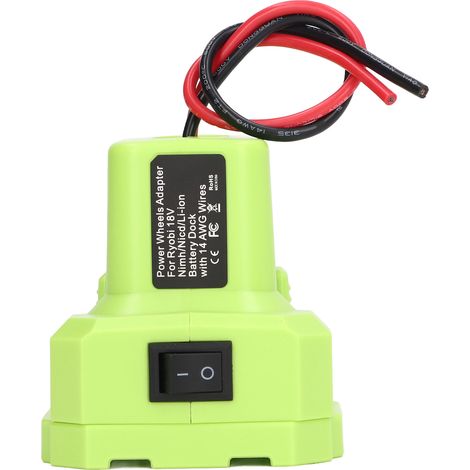 Adaptateur de batterie fil 14 AWG fusible 30A isolé pour outils électriques compatible batterie Ryobi 18V (1/5)