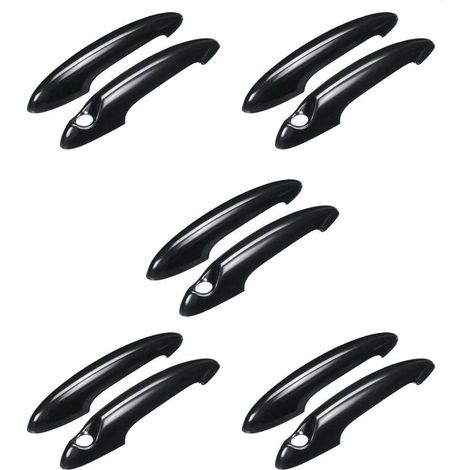 Geeignet für 10er-Packung schwarze ABS-Türgriffabdeckungen, kompatibel mit Cooper S R50 R53 R56