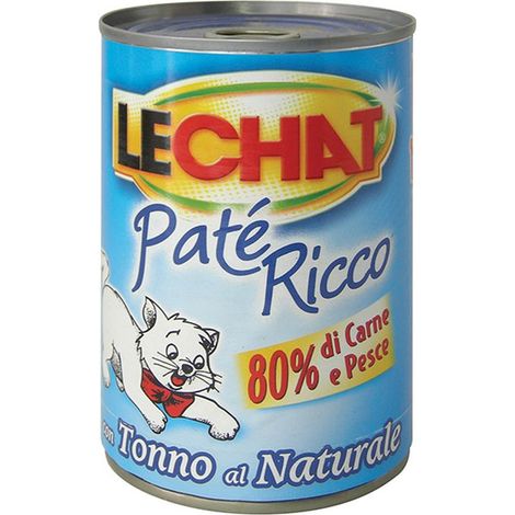 PATE' PER GATTI 'LECHAT RICCO' tonno naturale - gr 400