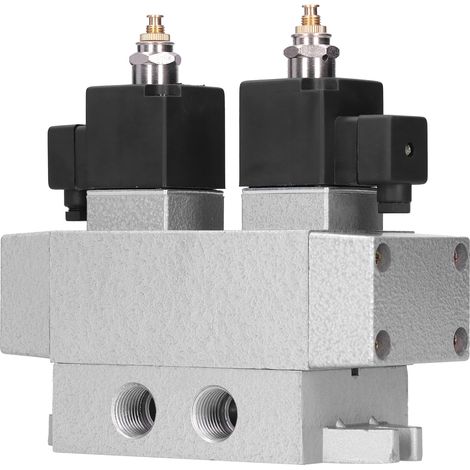 Électrovanne pneumatique 5/3 double commande électrique G3/8 K35D2H-10AC 110V, équipement pneumatique (1/5)