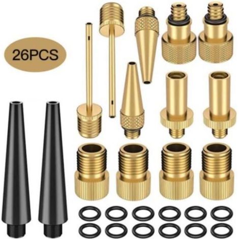 Valves de vélo , 26 pcs Valve de vélo pour Valve de vélo DV SV AV, Valve de Valve avec Joint d'étanchéité (1/4)