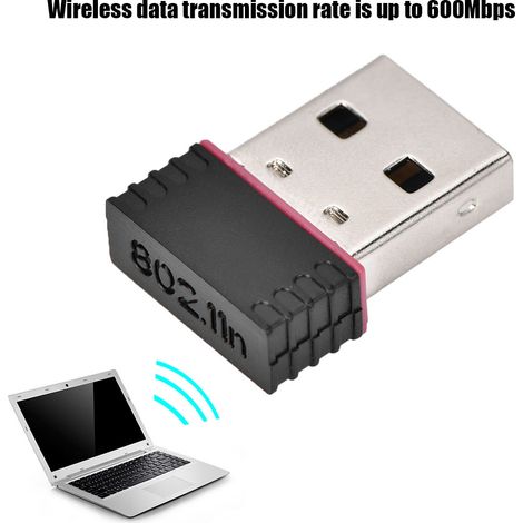 Adaptateur WiFi USB 2.0 Mini 600Mbps 2.4GHz pour PC et Mac - Clé Réseau sans Fil (1/5)