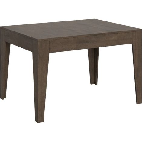 Table rectangulaire extensible 4 à 6 personnes 120/180 cm bois foncé Kina (1/3)