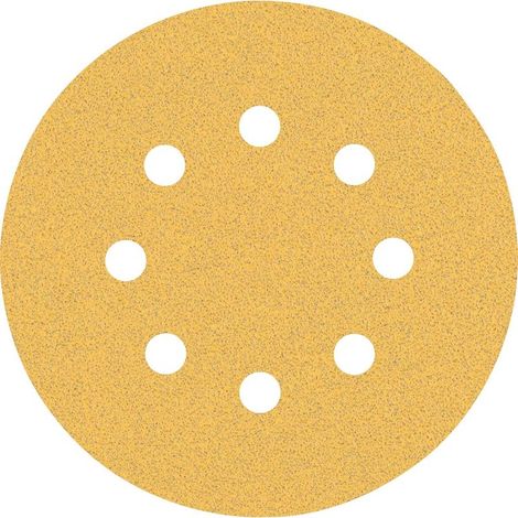 Bosch 50x Feuilles abrasives EXPERT C470 à 8 trous (pour Peinture sur bois, Bois dur, Ø 125 mm, Grain 80, Professional Accessoire Ponceuse excentrique, Ponceuse excentrique) (1/5)