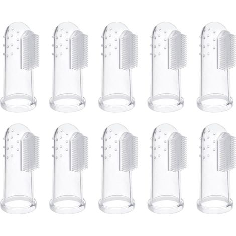 MINKUROW 10 Pezzi Spazzolino Da Denti In Silicone Per Animali Domestici, Detergente Per Denti Per Gatti Detergente Per Denti Per Cani (1/3)