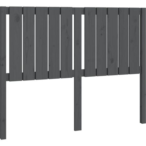 Testiera per dormire accessorio per camera da letto 125,5 x 4 x 100 cm legno di pino grigio TDL0203508