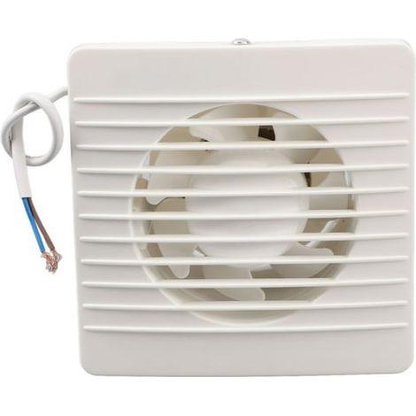 Ventilateur mural carré 4 pouces ABS haute vitesse, extraction d'air pour cuisine et salle de bain, 110V prise US, installation traversante, soufflerie silencieuse et efficace. (1/5)