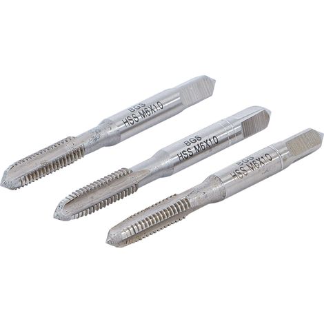 Attrezzo filettatura BGS Technic m6 x 1.0 acciaio HSS-G 3 pezzi (1/4)