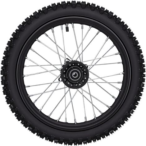 Ensemble pneus jante roue avant vélo tout-terrain électrique 14 pouces, remplacement 60/100-14 Heybike Villain, axe 12mm (1/5)