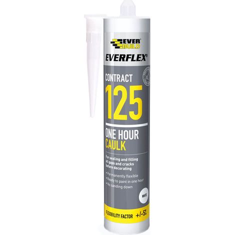 Everbuild One Hour Caulk 125 White 380ml