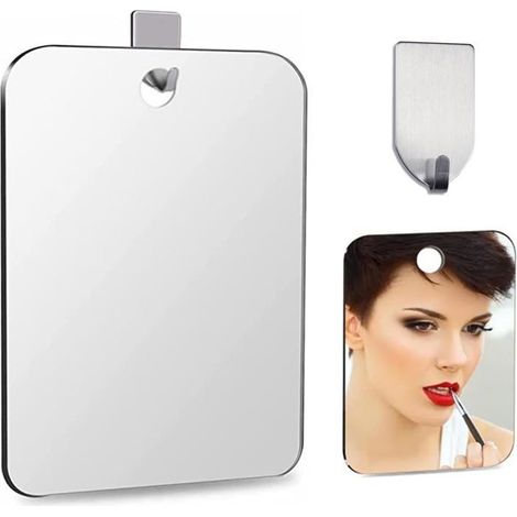 Miroir de salle de bain, miroir de maquillage, miroir de maquillage, petit miroir, sans cadre, pour douche, voyage, douche, camping (1/5)