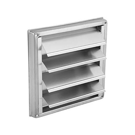 125mm Grille de ventilation En Acier, Grille inox en applique pour hotte，Grille de Sortie Extérieure à Clapets Inox (1/5)