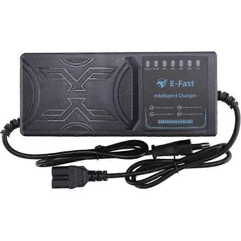 Chargeur pour véhicule électrique 48 V 20 Ah, affichage à 7 indicateurs, indicateur de charge, protection contre les fuites/impulsion complète (1/5)