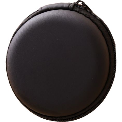Étui pour casque audio, pochette de transport pour casque, écouteurs, carte mémoire SD, puce d'appareil photo, noir