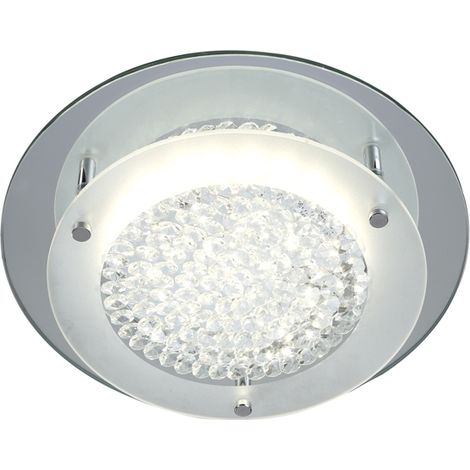 Mantra Plafón LED Crystal Mirror redondo cromo 12W 4000K 28cm (1/2)