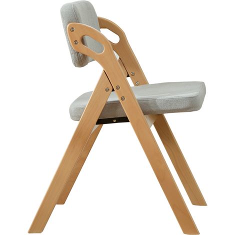 Chaises pliantes en bois massif de hêtre avec assise rembourrée, lot de 4, pour salle à manger et usage extérieur (1/5)