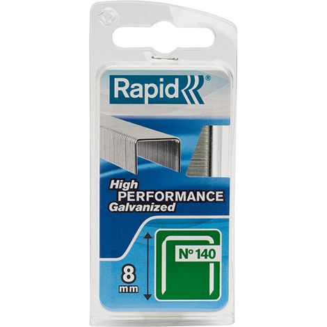 Rapid Flat Wire Staples for Insulation, Fabric, Decoration, Soft Wood, Thin Plastic, Outdoor Use, 8mm Length, Pack of 970