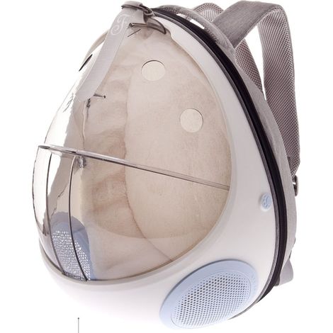 Zainetto con cuscino interno modello Space Traveller per cani e gatti : Zaino bianco