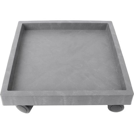 Bac à plantes carré avec roulettes à frein, pour jardin, terrasse, cour, cuisine, 18 x 8,5 cm, capacité de charge 100 kg (1/5)
