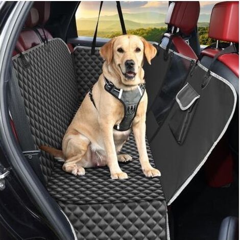 BUNTHAUS Housse de Siège pour Chien, Protection Voiture Chien Protege Banquette Arriere Antidérapant et Imperméable avec Fenêtre de Visualisation,Protection Coffre Universelle Voiture 135x140x32cm (1/5)