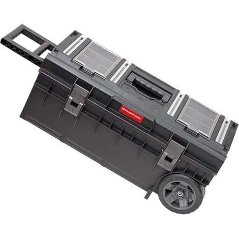 Toolbrothers RHINO XXL Carro ECO Longer Work+ 50 l Caja de herramientas IP66 con ruedas sobre eje metálico y doble asa telescópica