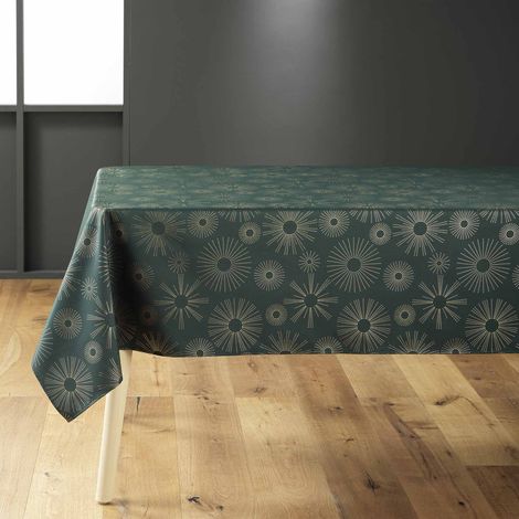 Weiße Tischdecke mit goldener Verzierung, PAMPILLE