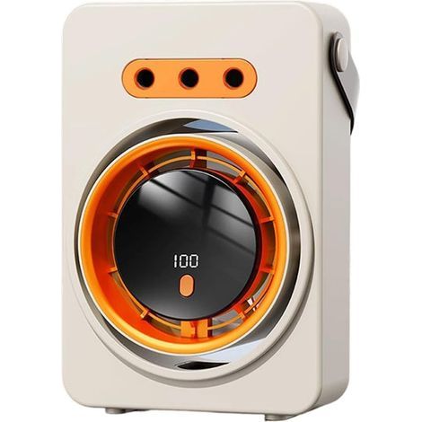 climatiseur mobile sans évacuation,3 trous pulvérisation froid,Affichage LED,Réservoir grande capacité (160 ml),Maison blanc cassé (1/5)
