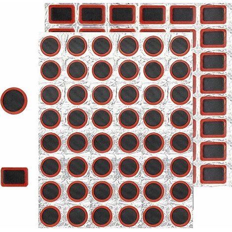 Pneu Caoutchouc Patch 96 Pièces Vélo Patchs Pneu Rustines Ronds Pneu Caoutchouc Pneu Rustine pour Camion d'autobus Automatique de Kit de Correction La Voiture de Moto (1/5)