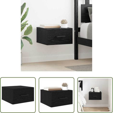 Rangement chambre - Cabinet de chevet Chêne noir 35 x 35 x 20 cm Bois d'ingénierie (1/5)