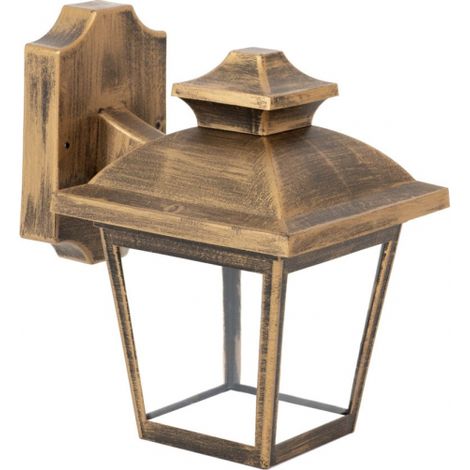 FAB 126361016 Applicare Esterno Maca 1xe27 Old Gold Ip44 Policarbonato 24,5x17x22,3 Cm (1/2)