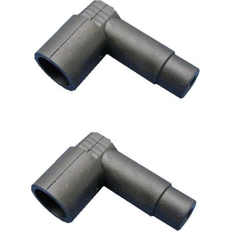 2x Cache cosse 90° PVC noir 14mm Connecteur Batterie Anti parasite Protection câble Borne