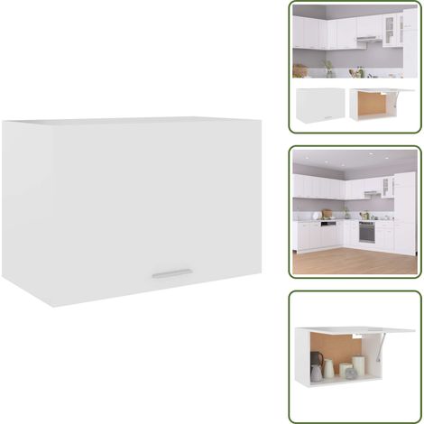 Hängeschrank Weiß 60x31x40 cm Holzwerkstoff - Küchenregal - Hängeschrank - Weißer Schrank - Holzschrank - Aufbewahrungsregale (1/5)