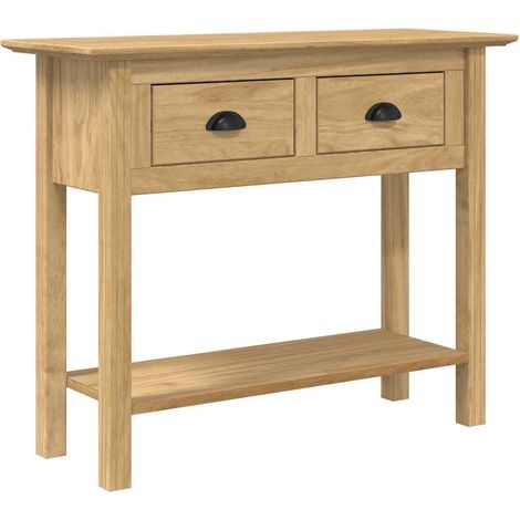Mesa Consola con cajón BODO Marrón miel 91 x 34.7 x 74 cm vidaXL