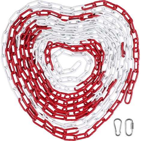 10m Chaine Métallique Rouge et Blanche en Acier Galvanisé (1/5)
