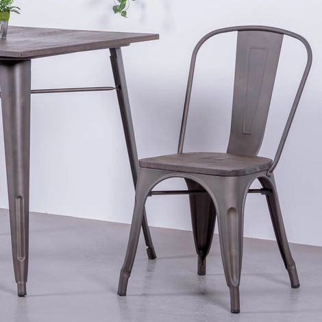 Nest Dream - Chaise industrielle vieillie - Bistro - Antique (1/5)