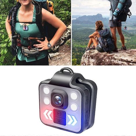 Mini caméra corporelle, enregistreur vidéo portable pour sports de plein air, caméra sans fil à porter sur soi (1/4)