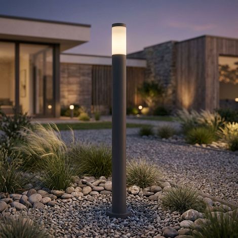 Garten Steh Leuchte ANTHRAZIT Außen Beleuchtung Terrassen Stand Lampe Edelstahl Säule V-TAC 8963 (1/5)
