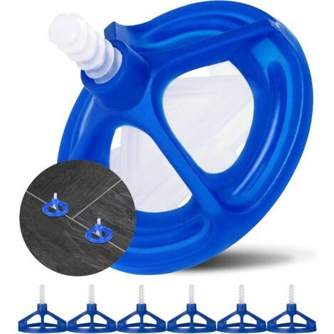 Système de nivellement de carrelage 2 mm, 300 pièces Système de nivellement révolutionnaire pour entretoises de carrelage 2 mm, 200 vis et 100 écrous, outil d'installation de carrelage pour pierres et (1/5)
