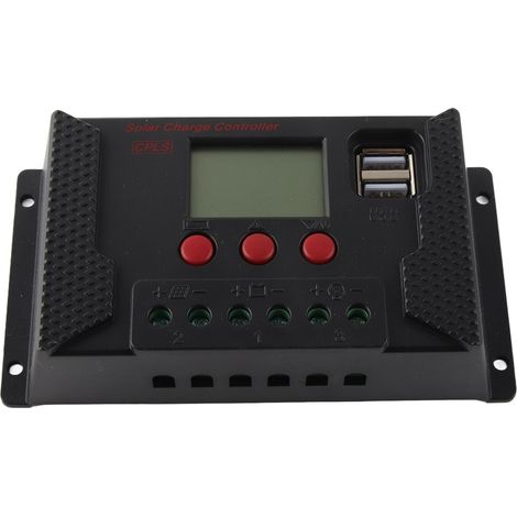 Régulateur de Charge Solaire 30A 12V/24V avec 2 Ports USB et Contrôle Intelligent de Batterie (1/5)